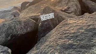 wife flashes juicy pussy like a whore on crowded beach
