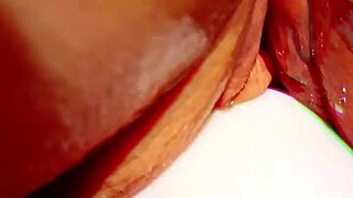 Mature blonde cougar flashes her soaking huge wet pussy lips outdoors