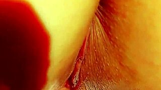 Mature blonde cougar flashes her soaking huge wet pussy lips outdoors