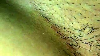 Hot Juicy Pussy Cums While Shaving Her Hairy Beaver