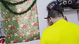 wife gives deepthroat and doggystyle as christmas gift