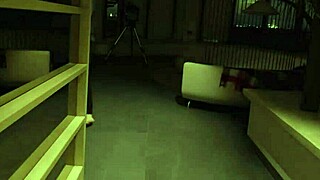 Asian babe gets fucked right in the hallway passage