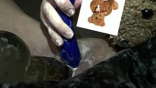 Extreme Kinky Arab Snowwhite Rips Clothes for Yogurt Vibrator Pussy Masturbation in LA
