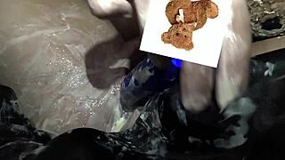Extreme Kinky Arab Snowwhite Rips Clothes for Yogurt Vibrator Pussy Masturbation in LA