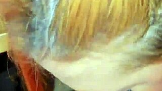 Stepbrother's restaurant date turns into sneaky blowjob dessert with hot cum