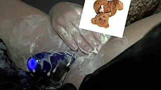 Extreme Kinky Arab Snowwhite Rips Clothes for Yogurt Vibrator Pussy Masturbation in LA