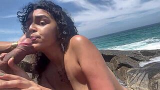 Skinny ebony deepthroats casting agent cock