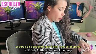Preview cumming for boss guided handjob