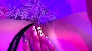 Hot lesbian fingers her submissive girlfriend tight pussy