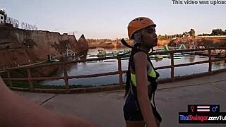 Asian Teen Amateur Fun With Boyfriend In Waterpark And Sex