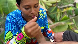 campesina inocente gets fucked outdoors for first time