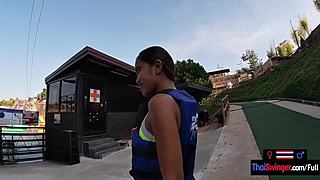 Asian Teen Amateur Fun With Boyfriend In Waterpark And Sex