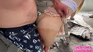 Amateur Exhibitionist Couple Fucking On A Construction Site