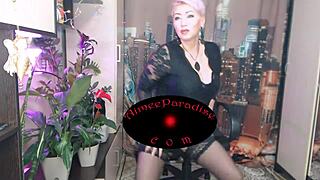 Hot cock riding and shaking tits of a mature russian whore