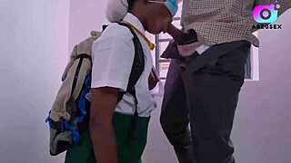 Bad girl pays teachers with her pussy