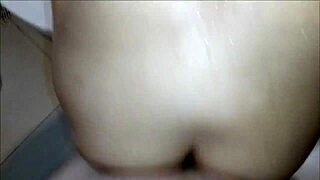 Latina couple fucks in shower!