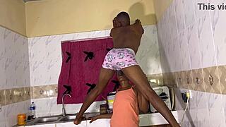 sex in the kitchen with pretty slimshade