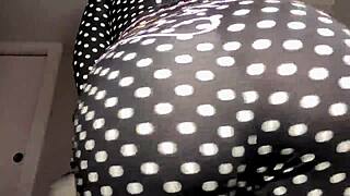 s sensual teasing shaking ass tight outfit heels solo orgasm
