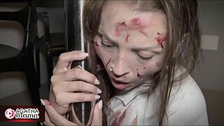 fat big-titted woman gets her throat fucked