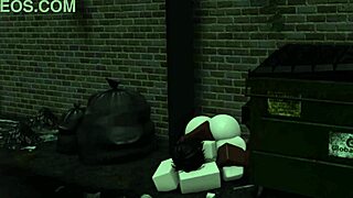 Roblox sex tomboy teases homeless man and gets fucked