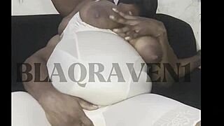 black beauty gets wet from ass groping and spanking