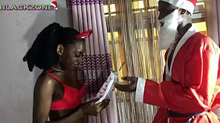 santa claus paid her a surprise visit in her home