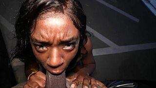 Ebony gets picked up by random date outside