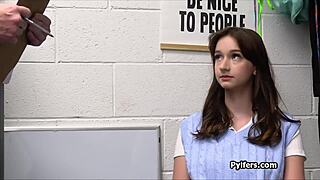Officer fucks perky suspects pretty mouth