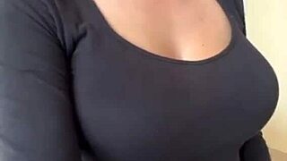 my stepmom shows her big tits and beautiful nipples