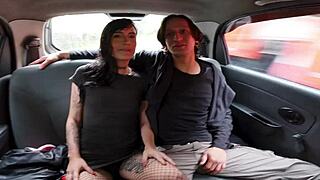 sex in the car with a skinny european model