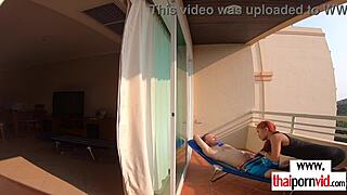 Petite amateur thai teen 18 nympho cherry riding on a big white cock outdoor