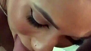 teen latina gives rimjob and sloppy pov blowjob