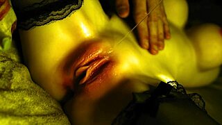 How she loves to masturbate her wet pussy in the bedroom