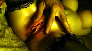 How she loves to masturbate her wet pussy in the bedroom