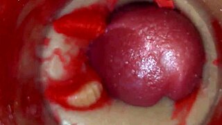 Deep thrusts trigger feverish cum inside without sperms trace