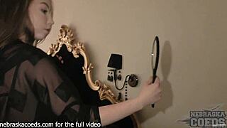 Fly-on-the-wall 19yo lika touches herself at home in this relaxed intimate solo