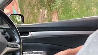 Get away from the car my wife is coming unexpected anal in the car