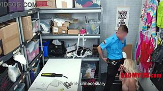 curvy housewife caught stealing condoms to cheat gets cornered by the store cop