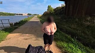 Milf Rides Bike With Big Natural Tits
