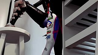d va the mature milf takes a big cock doggystyle in the kitchen