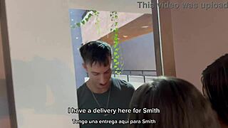 Stepsisters Sofia Smith And Jazmine White Pay Deliveryman