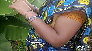 Indian Housewife Aunty Outdoor Sex With Husband