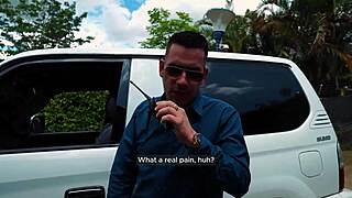 boss arrives at the farm