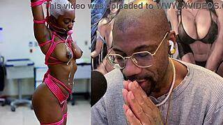 Tight Bald Pussy Baddie Gets Ass Fucked In Bondage