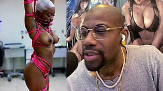 Tight Bald Pussy Baddie Gets Ass Fucked In Bondage