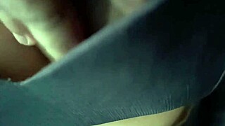 Passionate couple kisses and fucks on bed