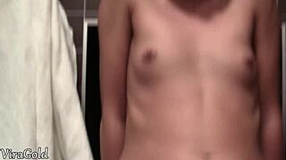 home toilet sex ends with creampie in wet pussy