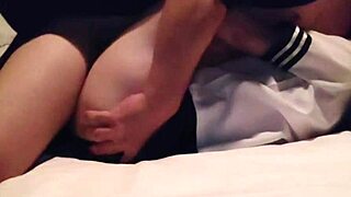 Japanese girl in sailor uniform gets creampie