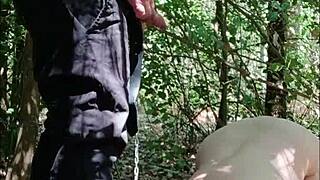 slave woman humiliated and soiled in forest