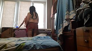 Girl in school uniform fucks her teacher for passing an exam